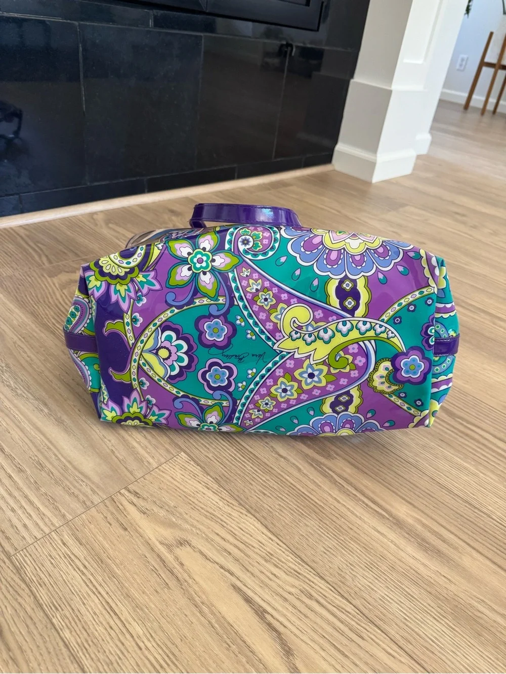 Vera Bradley clear PVC tote bag with matching zippered pouch